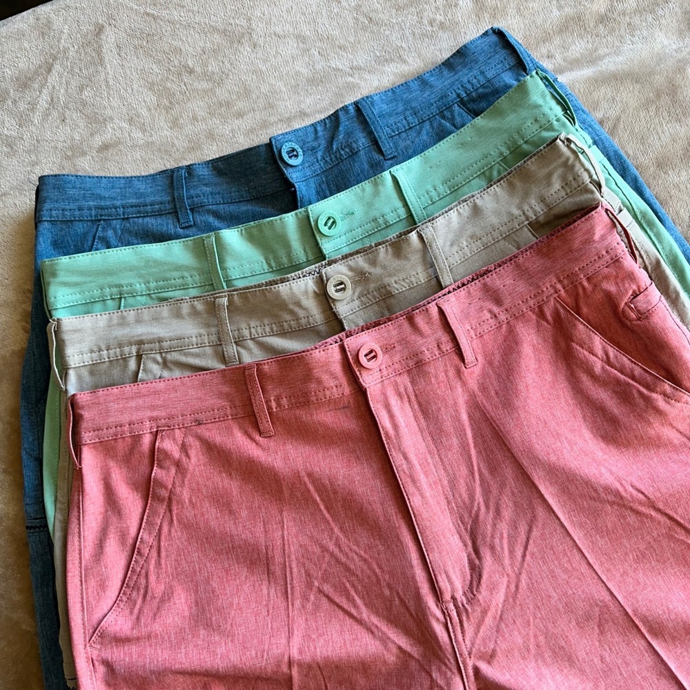 Hook & Tackle Hybrid Shorts Mens 34 Multicolor Hi-Tide Stretch Bundle Excellent